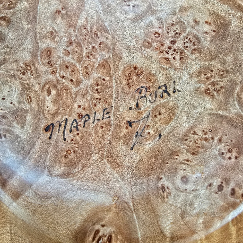 Hand Turned Maple Burl Wood Live Edge Decorative Bowl Signed Artisan Centerpiece - Picture 3 of 11